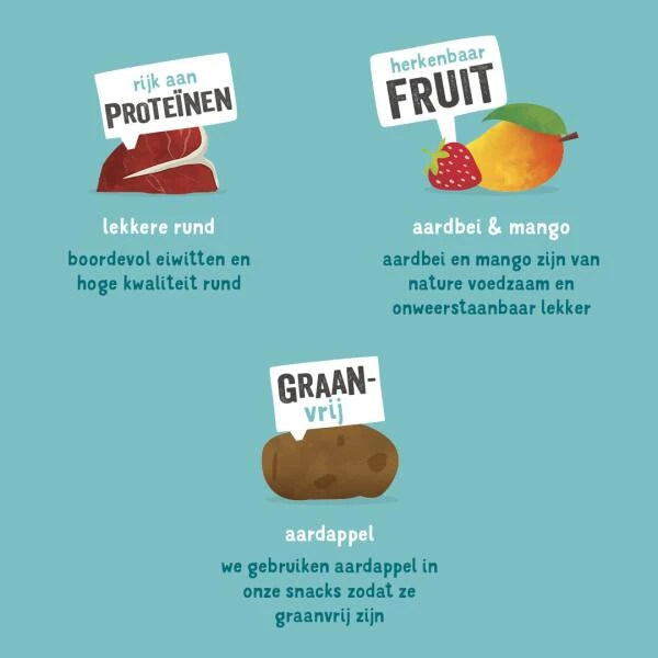 Edgard & Cooper Hondensnack Jerky Magnifiek Rund - 150 G 3 Edgard & Cooper Hondensnack Jerky Magnifiek Rund - 150 G