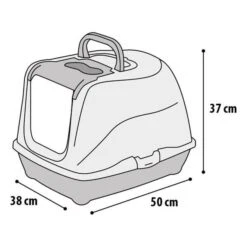 Kattenbak Loki Zwart - 38 × 50 × 37 Cm -Boerderijdieren Winkel 1607084240 3 600