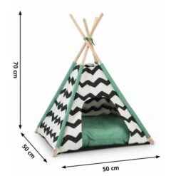 Kattenhuis Tipi Tent Kioni - 50 × 50 × 70 Cm -Boerderijdieren Winkel 1612968369 3 600