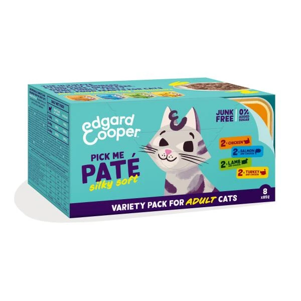 Edgard & Cooper Multipack Paté Voor Volwassen Katten - 8 × 85 G 3 Edgard & Cooper Multipack Paté Voor Volwassen Katten - 8 × 85 G