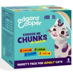 Edgard & Cooper Multipack Stukjes In Saus Voor Volwassen Katten - 8 × 85 G