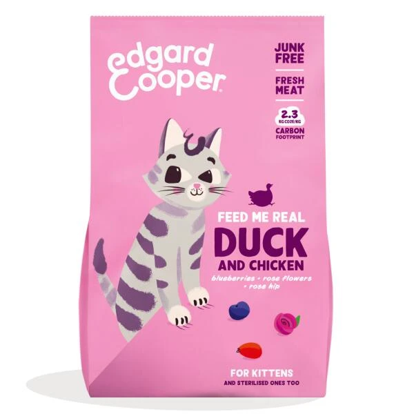 Edgard & Cooper Kattenvoer Kitten Met Verse Scharrelkip En Eend - 2 Kg 3 Edgard & Cooper Kattenvoer Kitten Met Verse Scharrelkip En Eend - 2 Kg