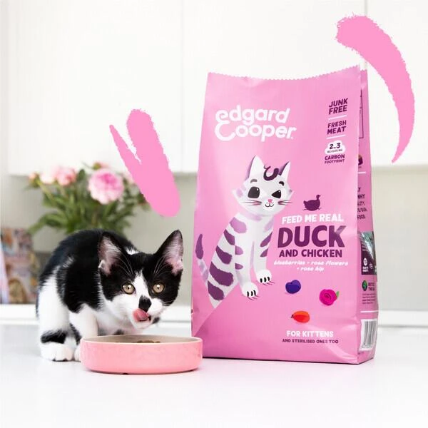 Edgard & Cooper Kattenvoer Kitten Met Verse Scharrelkip En Eend - 2 Kg 4 Edgard & Cooper Kattenvoer Kitten Met Verse Scharrelkip En Eend - 2 Kg - Afbeelding 2