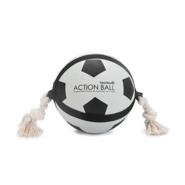 Hondenspeelgoed Action Voetbal Met Touw - 22 Cm 3 Hondenspeelgoed Action Voetbal Met Touw - 22 Cm
