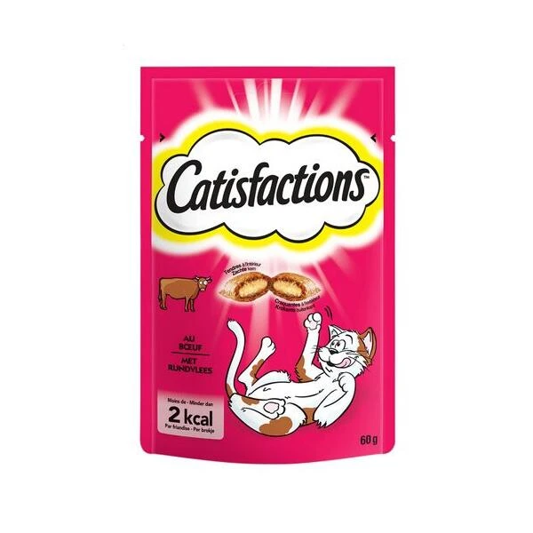 Catisfactions Kattensnoepjes Met Rundvlees - 60 Gram 3 Catisfactions Kattensnoepjes Met Rundvlees - 60 Gram