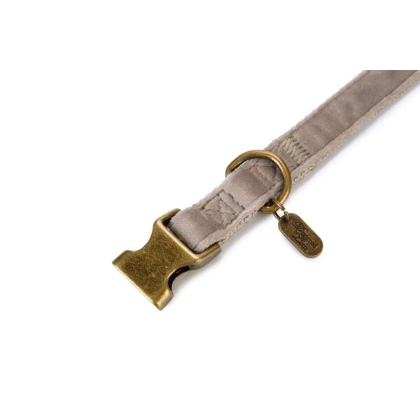 Halsband Hond 'Velura' Fluweel Grijs 35-50 Cm - Designed By Lotte 4 Halsband Hond 'Velura' Fluweel Grijs 35-50 Cm - Designed By Lotte - Afbeelding 2