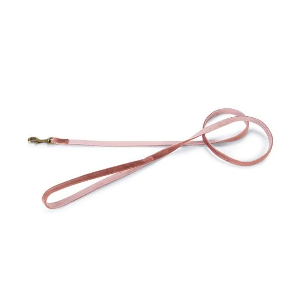 Hondenriem 'Velura' Fluweel Roze 1 Cm - Designed By Lotte 3 Hondenriem 'Velura' Fluweel Roze 1 Cm - Designed By Lotte