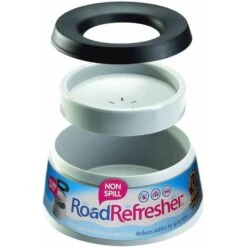 Road Refresher Anti-smos Drinkbak Grijs - L -Boerderijdieren Winkel drinkbak grote honden antismos 1551734173 2 600