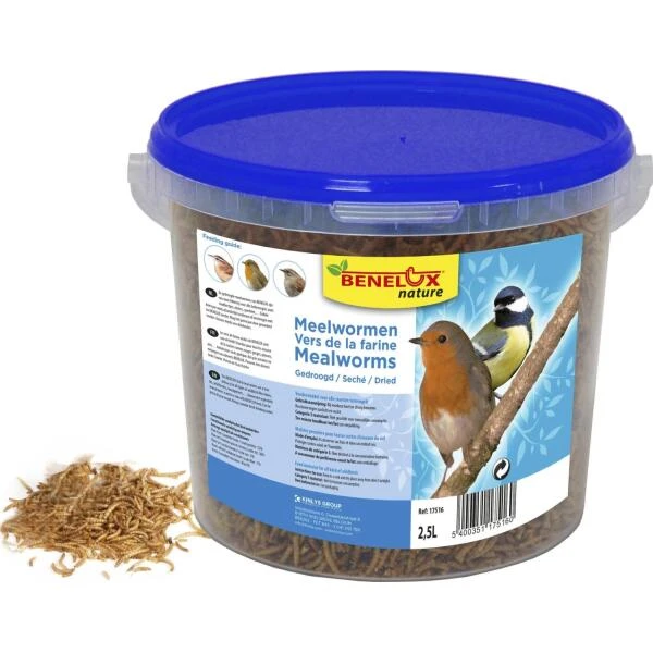 Gedroogde Meelwormen - 2,5 Liter 3 Gedroogde Meelwormen - 2,5 Liter