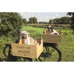 Hondenfietsmand Met Kap Hout 45 × 33 × 45 Cm - Touring -Boerderijdieren Winkel hondenfietsmand met kap touring 1601299766 2 600