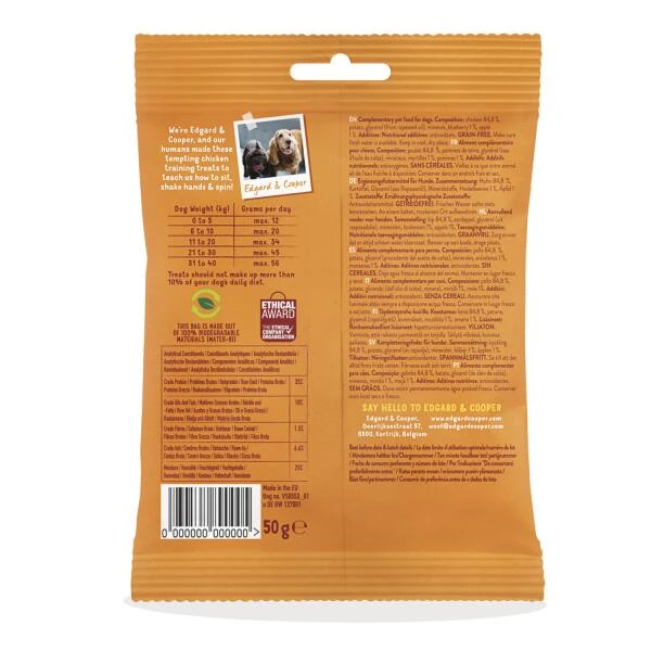 Edgard & Cooper Hondensnack Bites 50 G - Kip 4 Edgard & Cooper Hondensnack Bites 50 G - Kip - Afbeelding 2