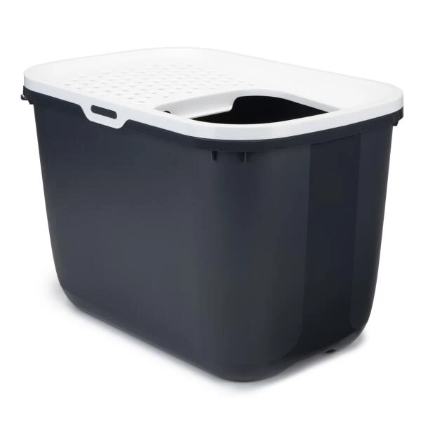 Kattenbak HOP IN 58 × 38,5 × 39,5 Cm - Grijs 3 Kattenbak HOP IN 58 × 38,5 × 39,5 Cm - Grijs