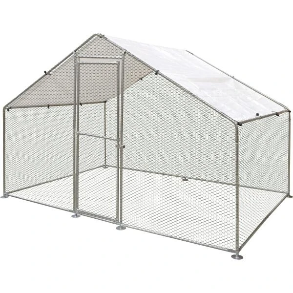 Kippenren Doerak, Gegalvaniseerd 6 M² - 2 × 3 × 2 M 3 Kippenren Doerak, Gegalvaniseerd 6 M² - 2 × 3 × 2 M