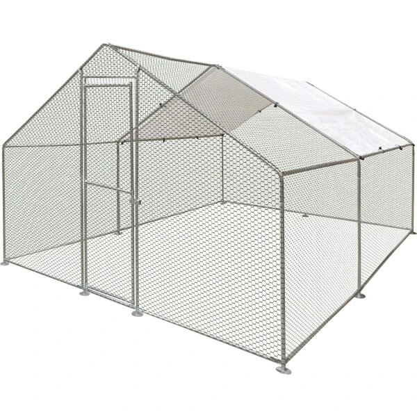Kippenren Doerak, Gegalvaniseerd 12 M² - 4 × 3 × 2 M 3 Kippenren Doerak, Gegalvaniseerd 12 M² - 4 × 3 × 2 M
