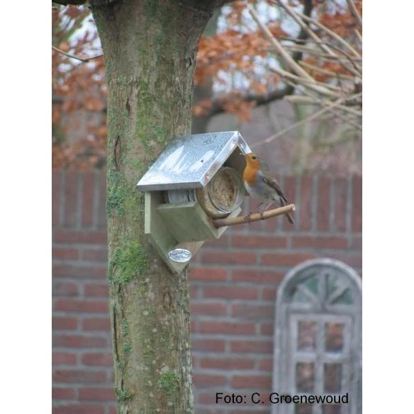 ESSCHERT DESIGN Pindakaaspothouder Met Zinken Dak 5 ESSCHERT DESIGN Pindakaaspothouder Met Zinken Dak - Afbeelding 3