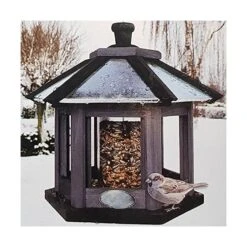 Vogelvoederhuis Met Ingebouwde Zadensilo - Zeskant -Boerderijdieren Winkel voederhuis met zadensilo 1510747583 3 600