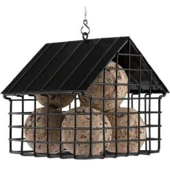Voederhuisje Zwart Voor Vetbollen -Boerderijdieren Winkel voederhuisje zwart voor vetbollen 1571321864 2 600