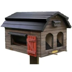 Vogelvoederhuis Landelijke Stijl - Barn Brown -Boerderijdieren Winkel voederschuur bruin 1484052714 1 600