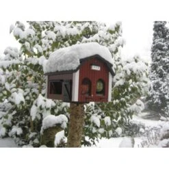 Vogelvoederhuis Landelijke Stijl - Barn Red -Boerderijdieren Winkel voederschuur rood 1484052704 2 600