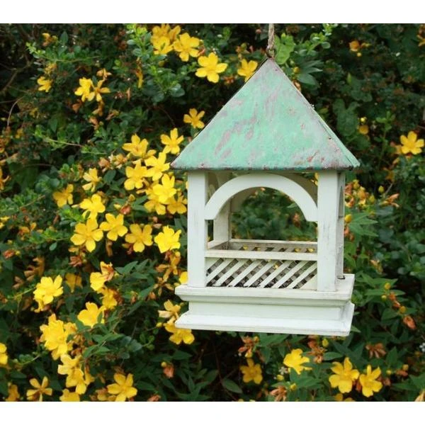 Voedertafel Hangend Met Koperen Afdak 4 Voedertafel Hangend Met Koperen Afdak - Afbeelding 2