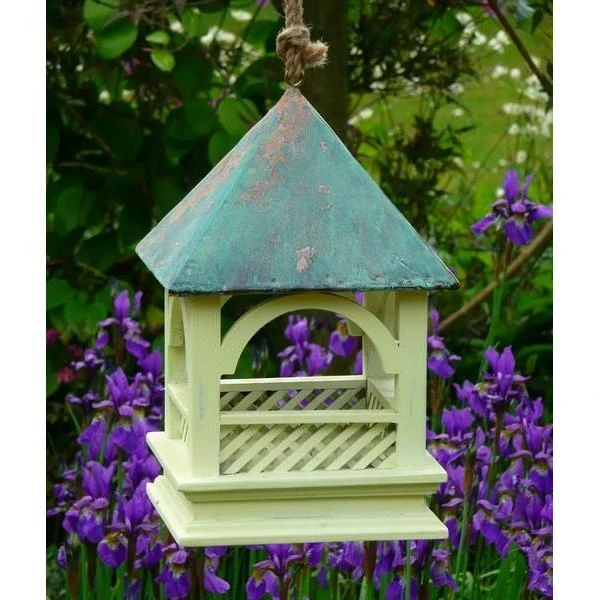 Voedertafel Hangend Met Koperen Afdak 5 Voedertafel Hangend Met Koperen Afdak - Afbeelding 3