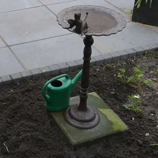 Vogelbad Gietijzer Op Voet Met Elfje 6 Vogelbad Gietijzer Op Voet Met Elfje - Afbeelding 4