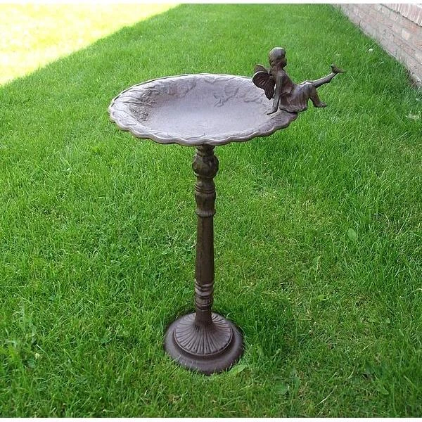 Vogelbad Gietijzer Op Voet Met Elfje 7 Vogelbad Gietijzer Op Voet Met Elfje - Afbeelding 5