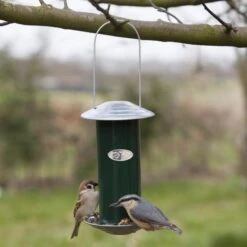 ESSCHERT DESIGN Vogelvoedersilo Voor Zaad In Metaal - Groen -Boerderijdieren Winkel vogelvoedersilo voor zaad groen 1484062254 3 600