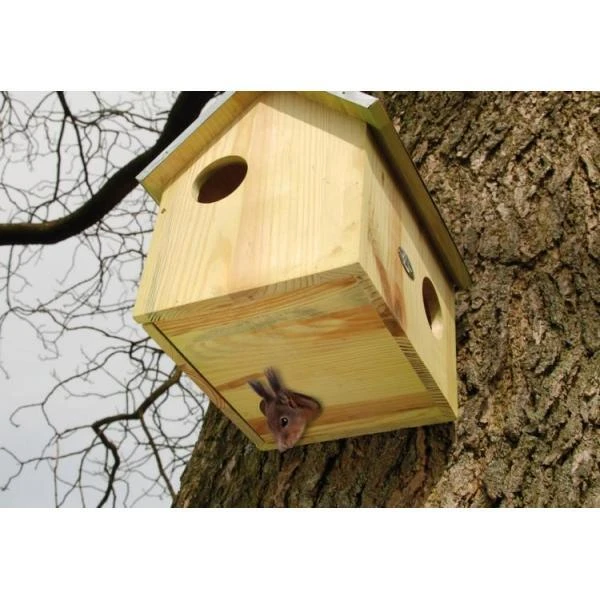 ESSCHERT DESIGN Nestkast Voor Eekhoorns - Naturel Hout 6 ESSCHERT DESIGN Nestkast Voor Eekhoorns - Naturel Hout - Afbeelding 4